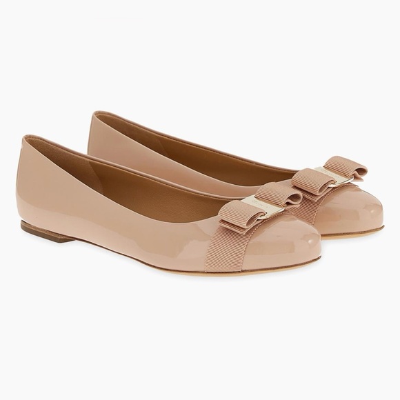 Salvatore Ferragamo Shoes - Salvatore Ferragamo Varina Patent Leather Ballet Flats